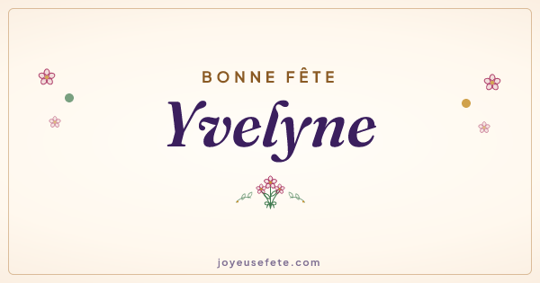 Image « Bonne fête Yvelyne » au format large
