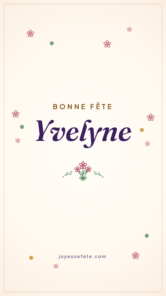 Image « Bonne fête Yvelyne » au format story