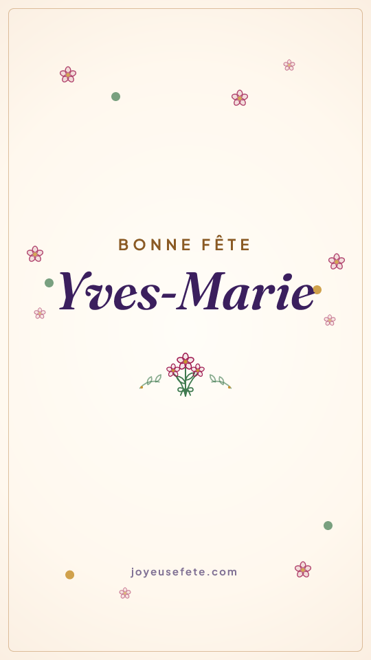 Image « Bonne fête Yves-Marie » au format story