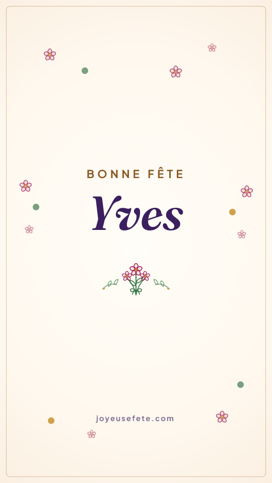 Image « Bonne fête Yves » au format story