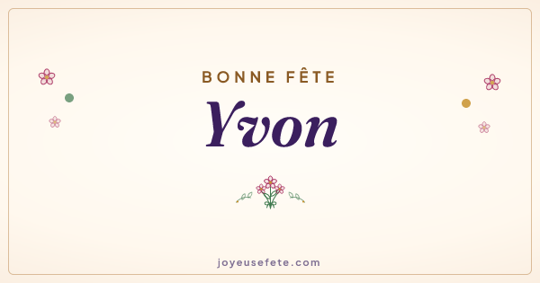 Image « Bonne fête Yvon » au format large