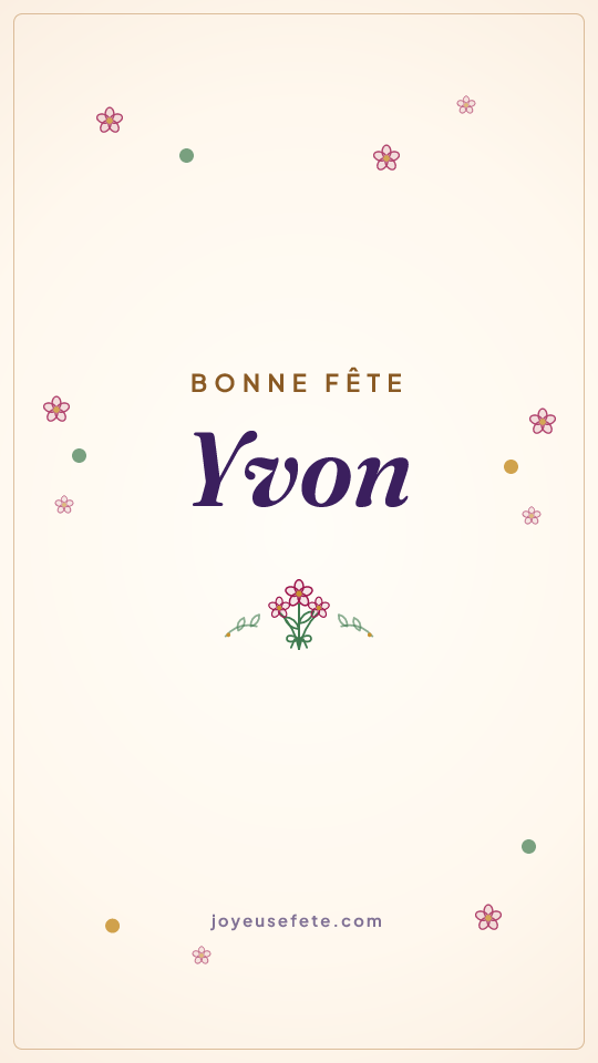 Image « Bonne fête Yvon » au format story