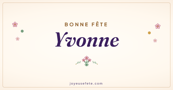 Image « Bonne fête Yvonne » au format large