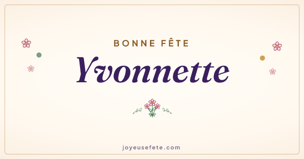 Image « Bonne fête Yvonnette » au format large