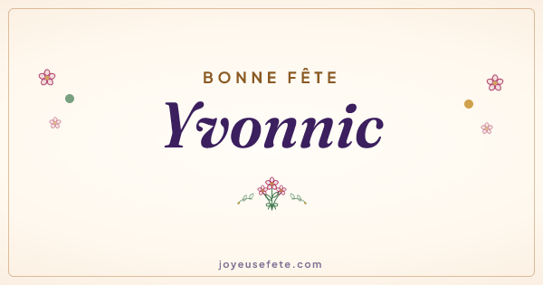 Image « Bonne fête Yvonnic » au format large