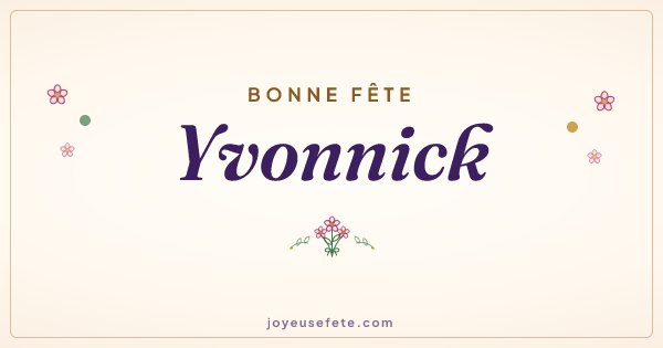 Image « Bonne fête Yvonnick » au format large