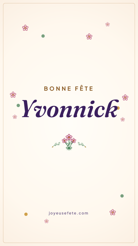 Image « Bonne fête Yvonnick » au format story