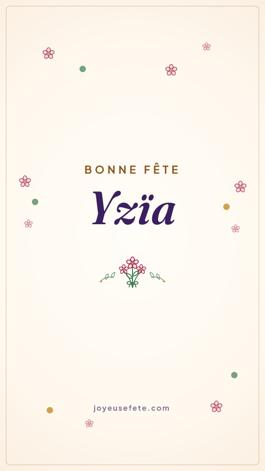 Image « Bonne fête Yzïa » au format story