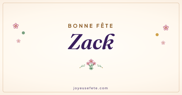 Image « Bonne fête Zack » au format large