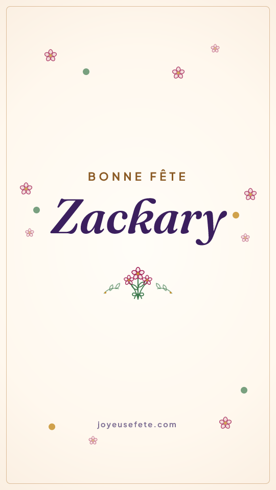 Image « Bonne fête Zackary » au format story