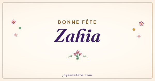 Image « Bonne fête Zahia » au format large