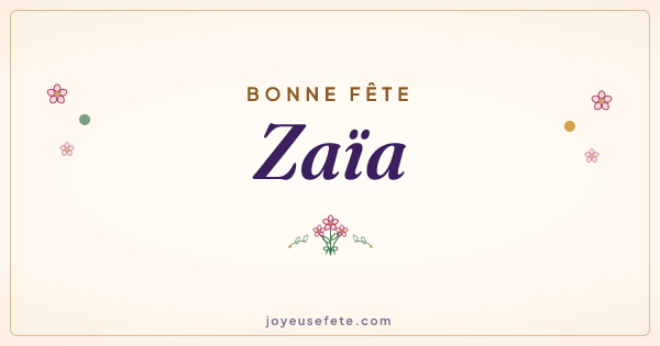 Image « Bonne fête Zaïa » au format large