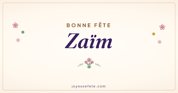 Image « Bonne fête Zaïm » au format large