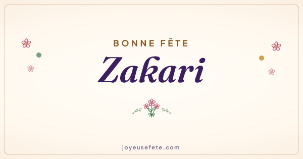 Image « Bonne fête Zakari » au format large