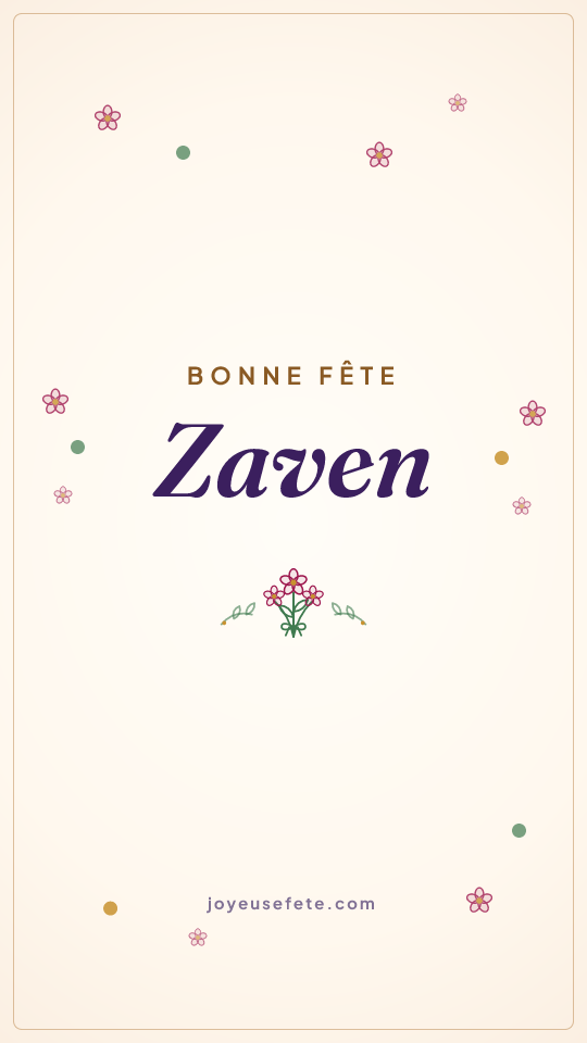 Image « Bonne fête Zaven » au format story