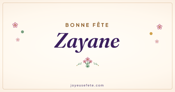 Image « Bonne fête Zayane » au format large