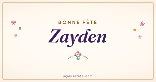 Image « Bonne fête Zayden » au format large