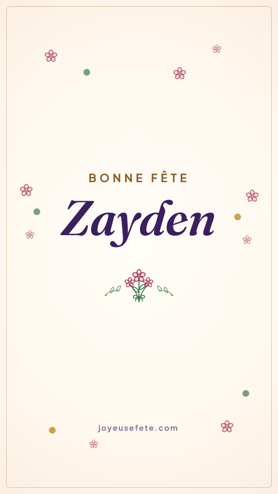 Image « Bonne fête Zayden » au format story