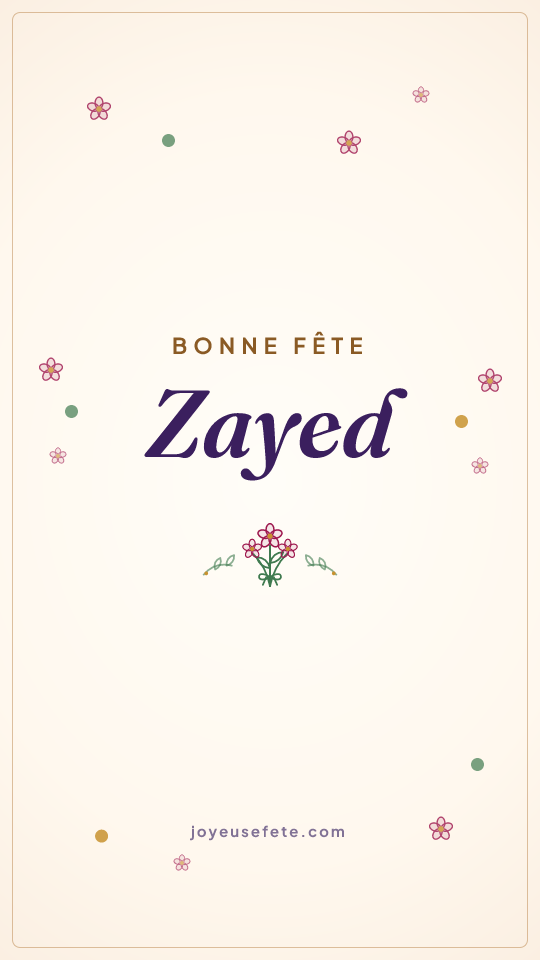 Image « Bonne fête Zayed » au format story