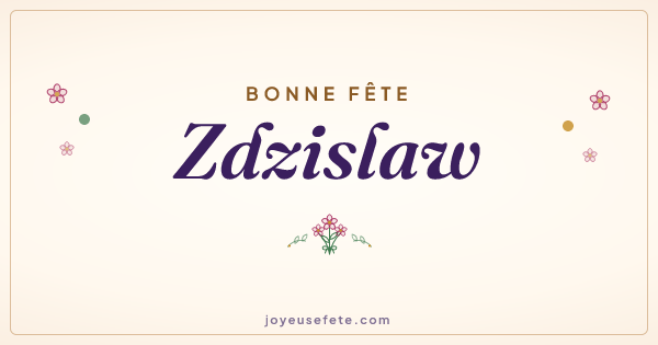 Image « Bonne fête Zdzislaw » au format large