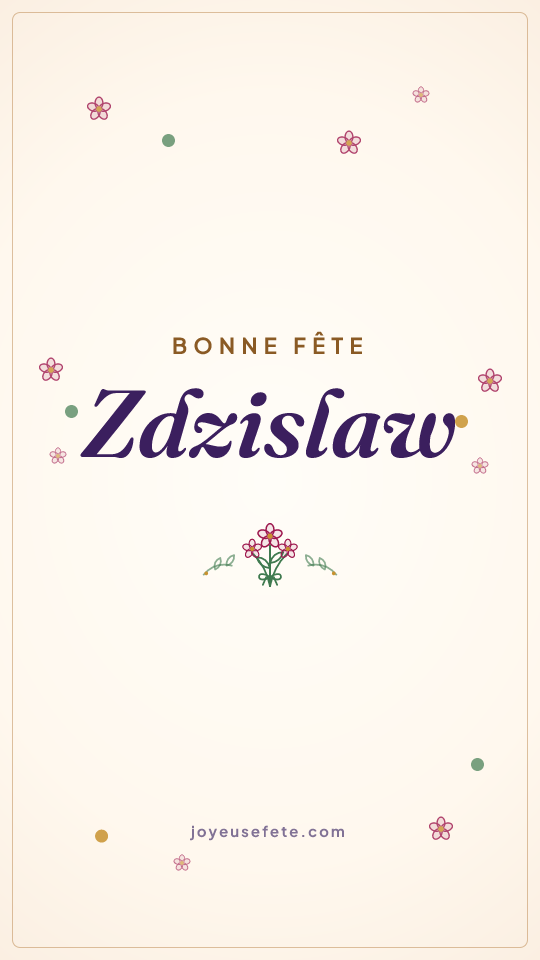Image « Bonne fête Zdzislaw » au format story