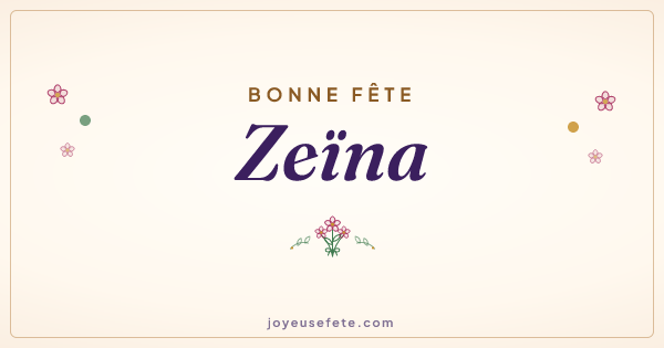 Image « Bonne fête Zeïna » au format large