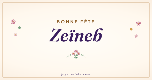 Image « Bonne fête Zeïneb » au format large