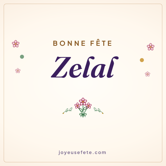 Image carrée « Bonne fête Zelal » pour WhatsApp