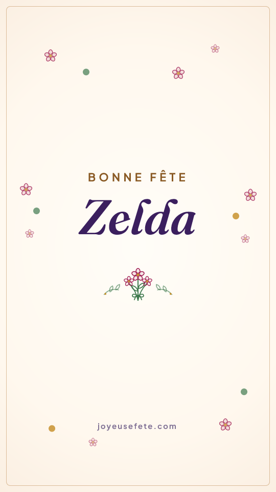 Image « Bonne fête Zelda » au format story