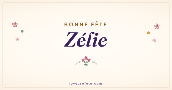 Image « Bonne fête Zélie » au format large
