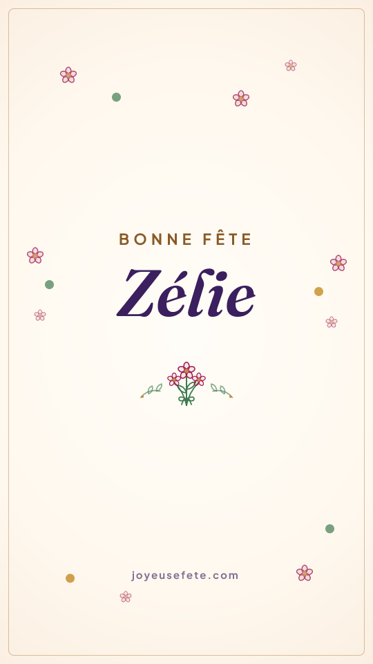 Image « Bonne fête Zélie » au format story