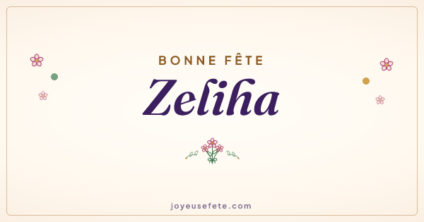 Image « Bonne fête Zeliha » au format large