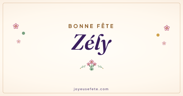 Image « Bonne fête Zély » au format large