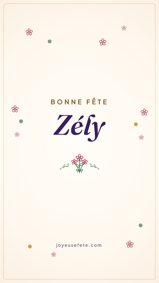 Image « Bonne fête Zély » au format story