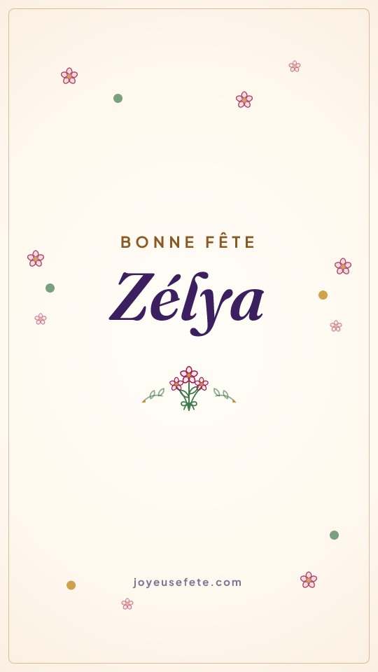 Image « Bonne fête Zélya » au format story
