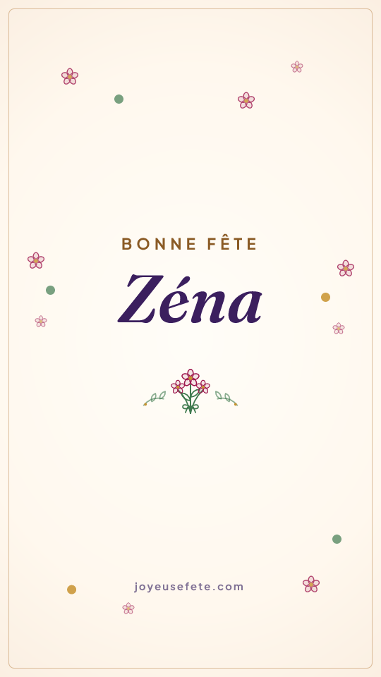 Image « Bonne fête Zéna » au format story