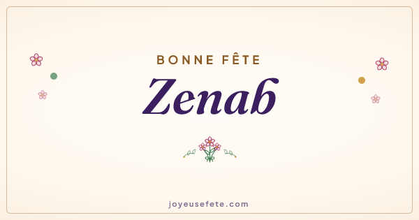 Image « Bonne fête Zenab » au format large