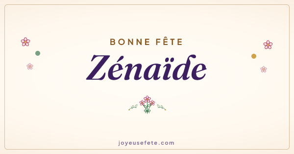 Image « Bonne fête Zénaïde » au format large