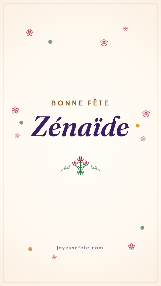 Image « Bonne fête Zénaïde » au format story