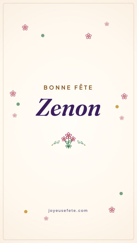 Image « Bonne fête Zenon » au format story