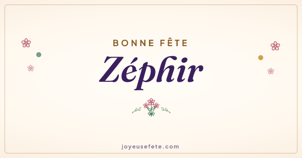 Image « Bonne fête Zéphir » au format large
