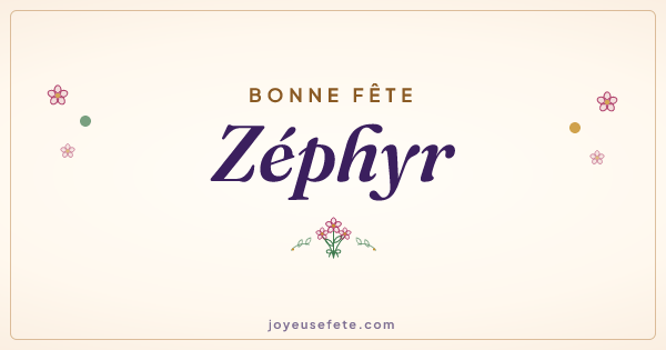 Image « Bonne fête Zéphyr » au format large