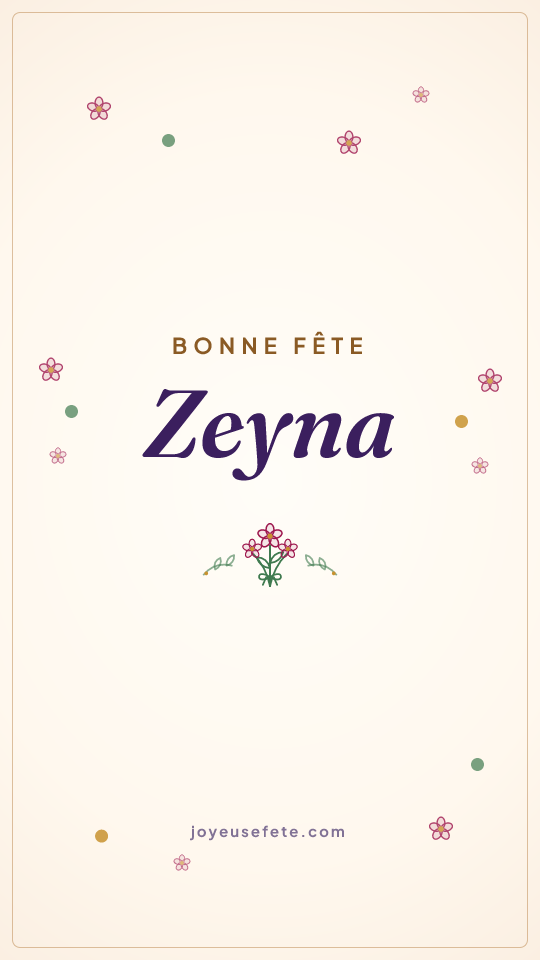 Image « Bonne fête Zeyna » au format story
