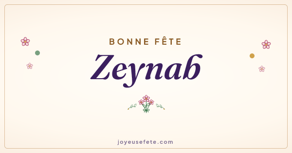Image « Bonne fête Zeynab » au format large
