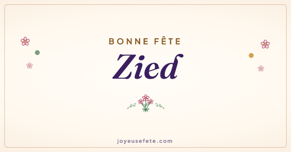 Image « Bonne fête Zied » au format large