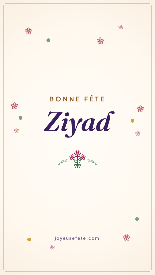 Image « Bonne fête Ziyad » au format story