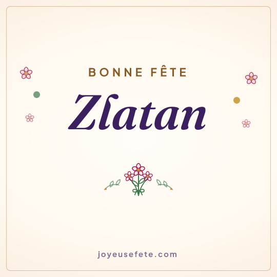 Image carrée « Bonne fête Zlatan » pour WhatsApp