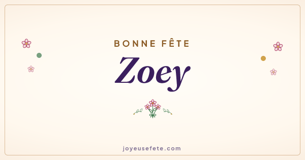Image « Bonne fête Zoey » au format large