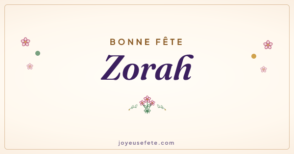 Image « Bonne fête Zorah » au format large