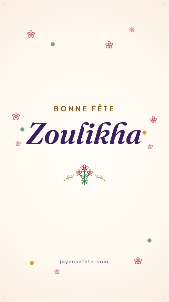 Image « Bonne fête Zoulikha » au format story
